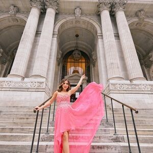 Elegant Pink Evening Gown